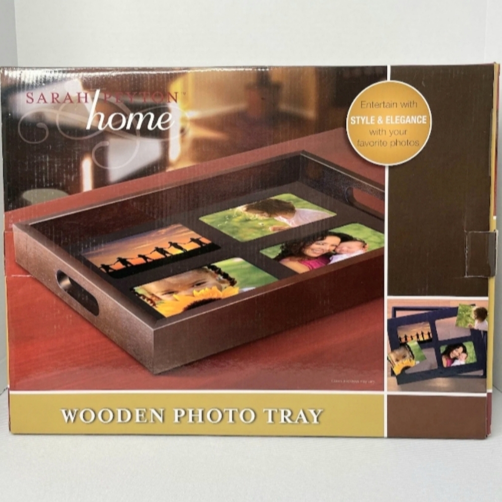 Sarah Peyton Home Wooden Photo Tray
